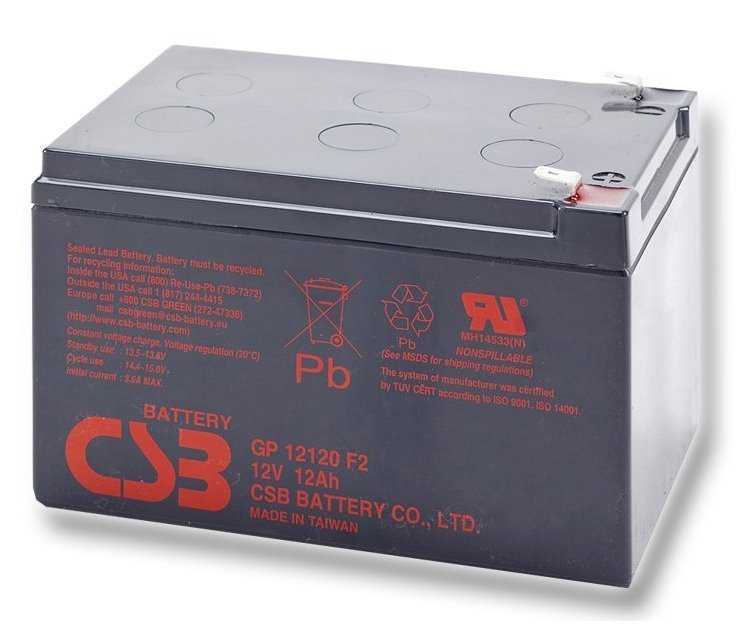 CSB Pb záložní akumulátor VRLA AGM 12V/12Ah (GP12120 F2)