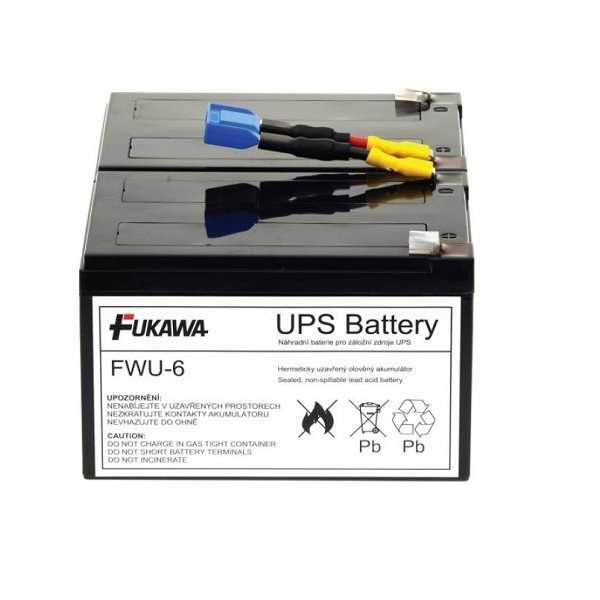 FUKAWA olověná baterie FWU6 do UPS APC/ náhradní baterie za RBC6/ 24V/ 12Ah/ životnost 5 let
