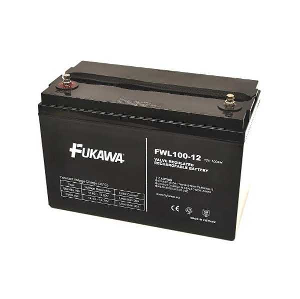 FUKAWA olověná baterie FWL 100-12 do APC/ AEG/ EATON/ Powerware/ 12V/ 100Ah/ životnost 10let/ závit M6