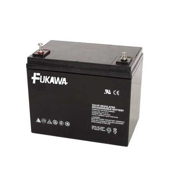 FUKAWA olověná baterie FWL 75-12 do UPS APC/ AEG/ EATON/ Powerware/ 12V/ 75Ah/ životnost 10 let/ závit M6