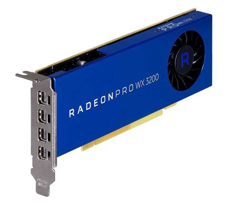 AMD Radeon Pro WX 3200 4GB GDDR5 / PCIe 3.0 / 4x mDP / LP
