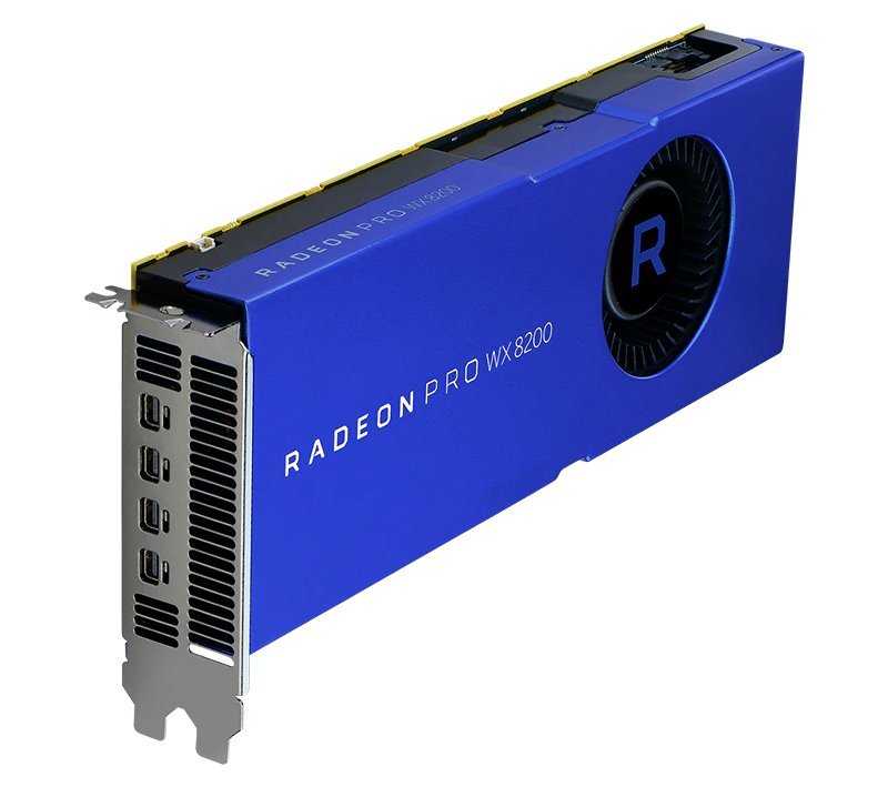 AMD Radeon Pro WX 8200 8GB HBM2 / PCIe 3.0 / 4x mDP