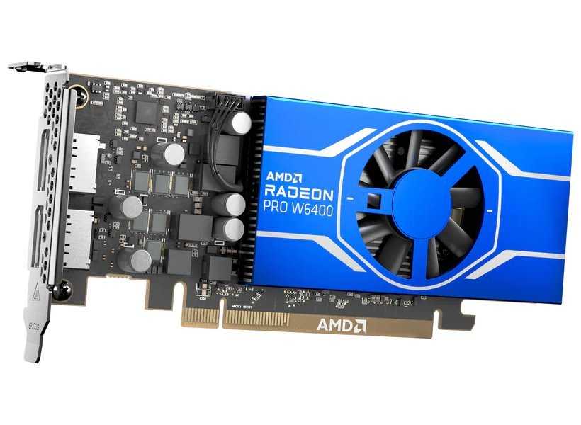 AMD Radeon Pro W6400 4GB GDDR6 / PCIe 4.0 / 7.07 Tflops / 2x DP / LP