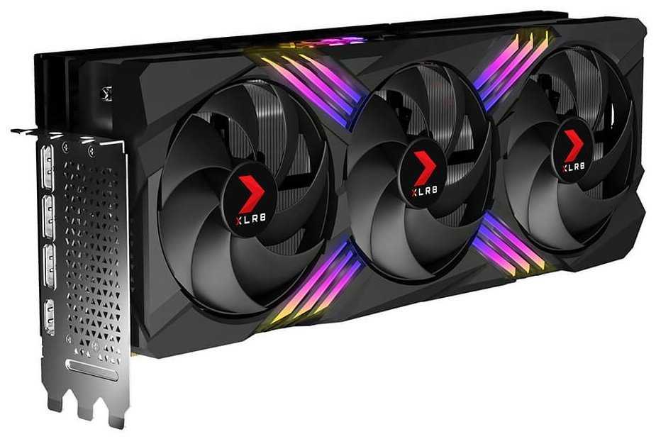 PNY GeForce RTX 4090 24GB XLR8 Gaming VERTO EPIC-X RGB Triple Fan OC / 24GB GDDR6X / PCI-E / 3x DP / HDMI
