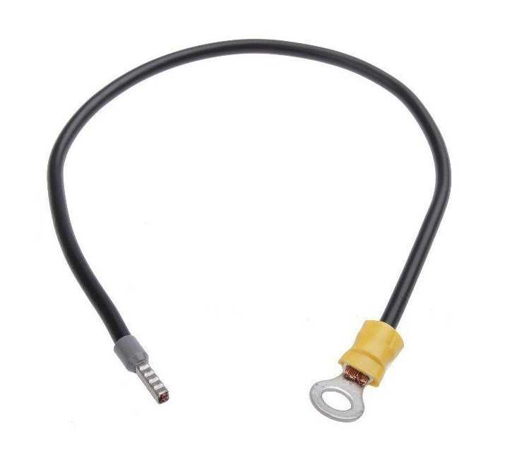 Kabel pro připojení baterie, 25cm, 4mm2, očko M6 - dutinka