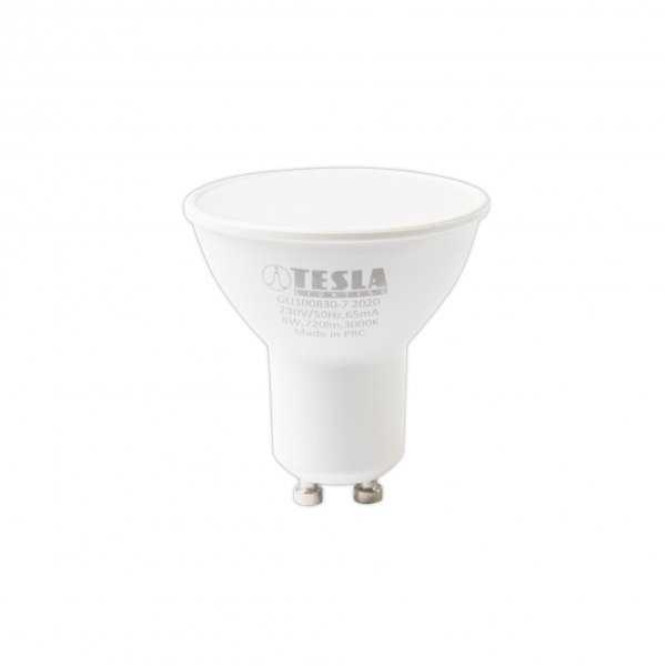Tesla LED žárovka GU10/8W/230V/720lm/25 000h/3000K teplá bílá/100st