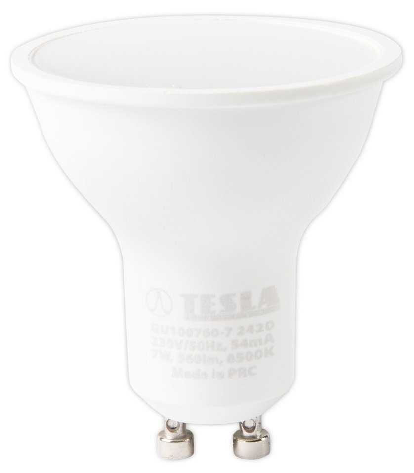 Tesla LED žárovka GU10/7W/230V/560lm/25 000h/6500K studená bílá/100st