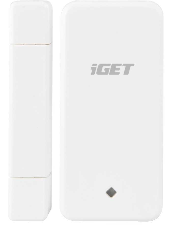 iGET Security  M3P4 Bezdrátový magnetický senzor pro dveře/okna k alarmu M3, detekce při otevření (oddálení magnetu)