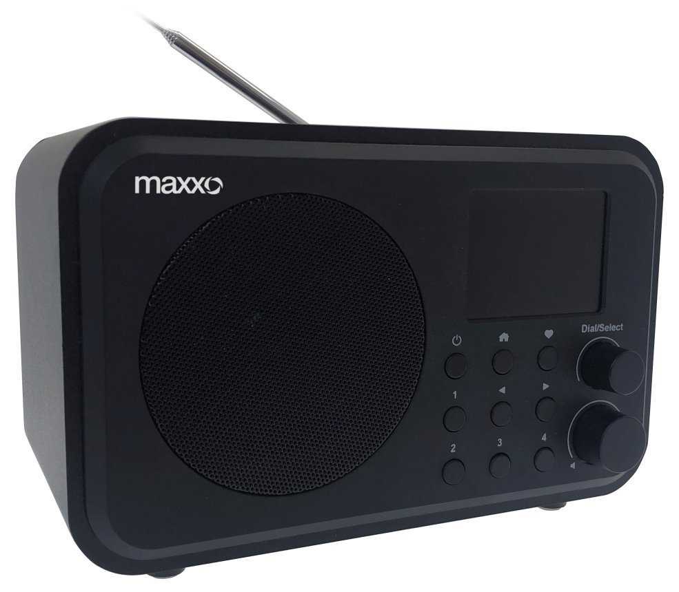 Maxxo internet. rádio DT02 /DAB+ /FM /Wifi /BT rep. /dál, ovl /line out /české menu /2000mAH bat. /UPnP, DLNA /budik