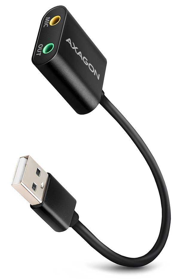 AXAGON zvuková karta USB / ADA-12 / USB 2.0 / kabel 15cm